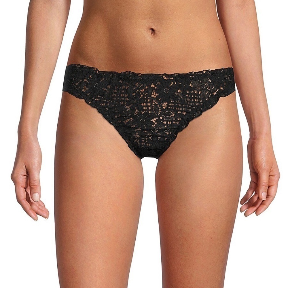 NWT Free People Intimately Made You Look Lace Bikini Panties Black